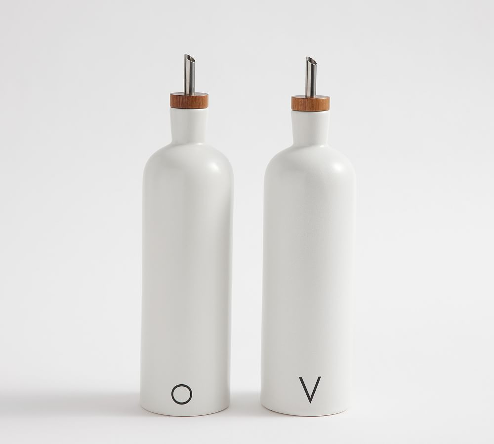 Mason Stoneware Oil & Vinegar Cruet - Ivory | Pottery Barn (US)