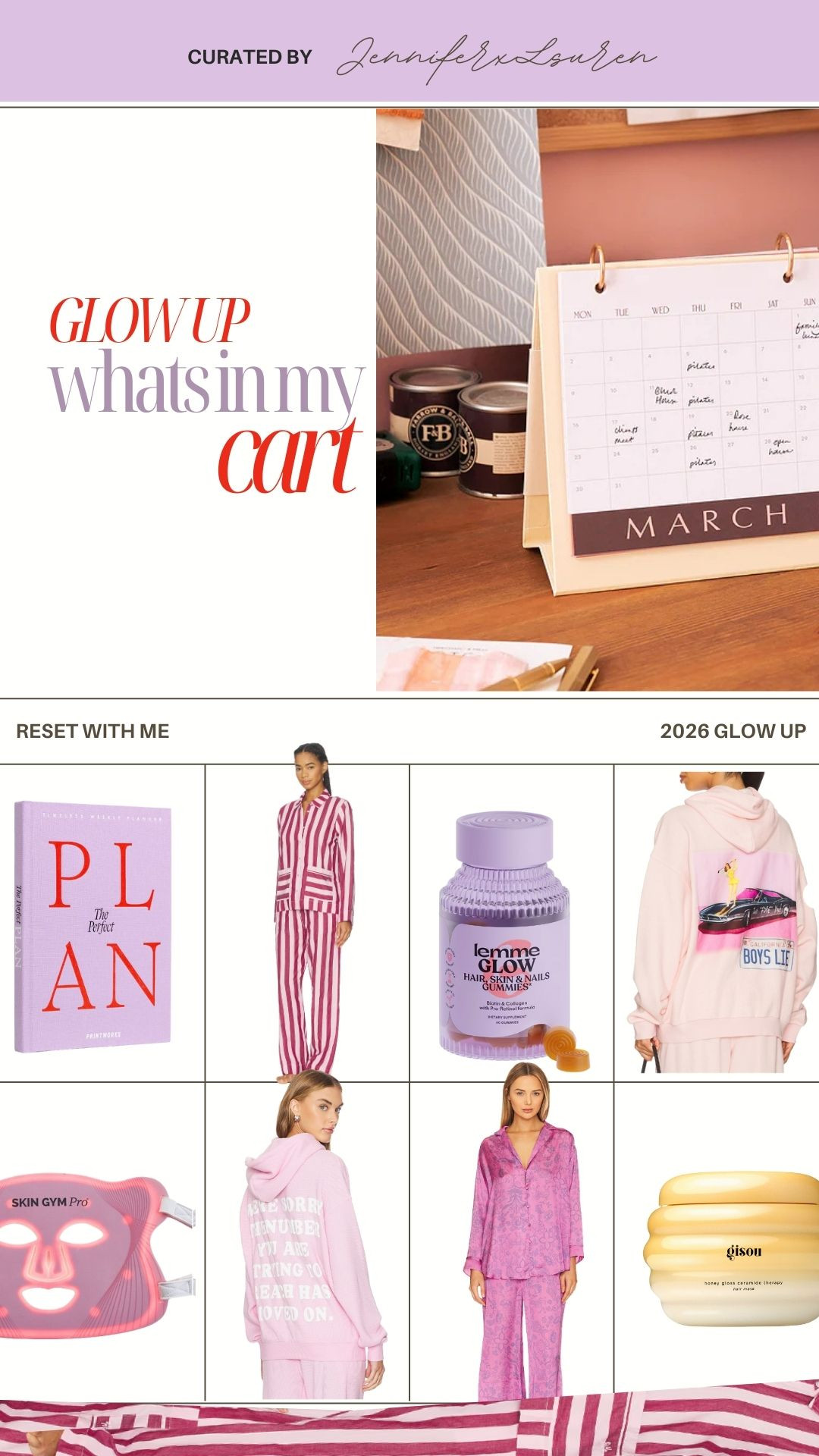 2026 glow up essentials

vitamins, yearly planner, pj sets, red light therapy, glow up for the new year, revolve favorites, 2026 reset, striped pjs, gifts for her, valentine's day gifts, amazon favorites 

 #LTKSaleAlert #LTKFindsUnder50 #LTKFindsUnder100