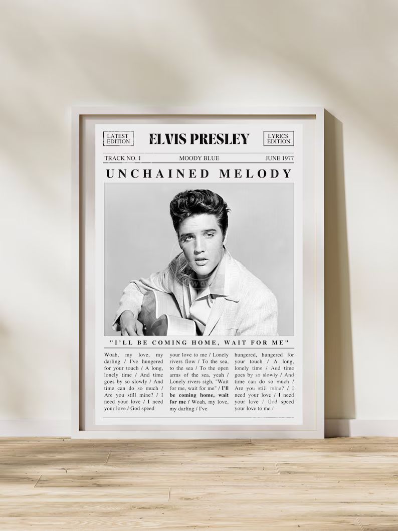 Elvis Presley Unchained Melody DIGITAL - Etsy | Etsy (US)