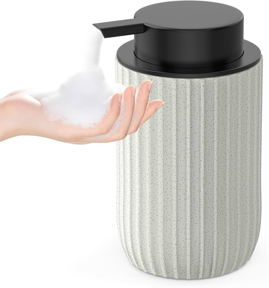 Ceramic Foaming Hand Soap Dispenser，12 oz Bathroom Soap Dispenser， Lotion Dispenser for Kitch... | Amazon (US)