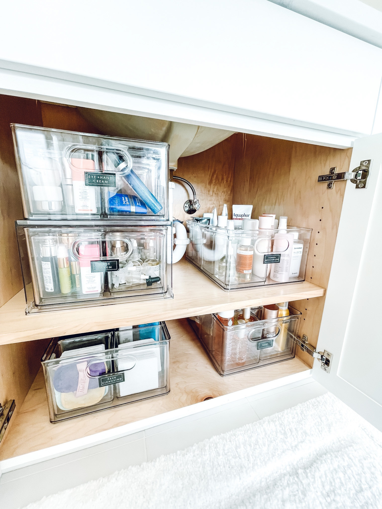 Bathroom organization. Home Edit divided all-purpose bin, stackable bin, and tall bin organizer ✨

#LTKbeauty #LTKfamily #LTKhome
