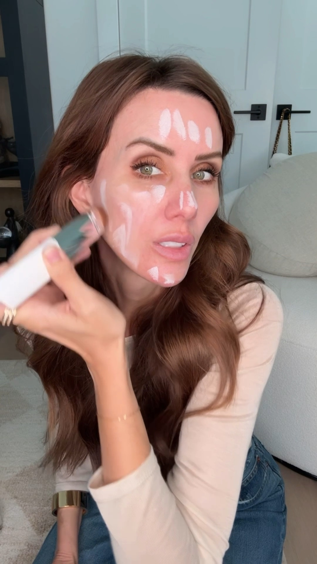 foundation stick + makeup used 

#LTKBeauty #LTKgrwm #LTKOver40