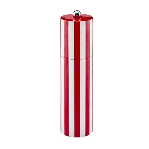 Burgundy Striped Column Salt or Pepper Mill | Addison Ross UK