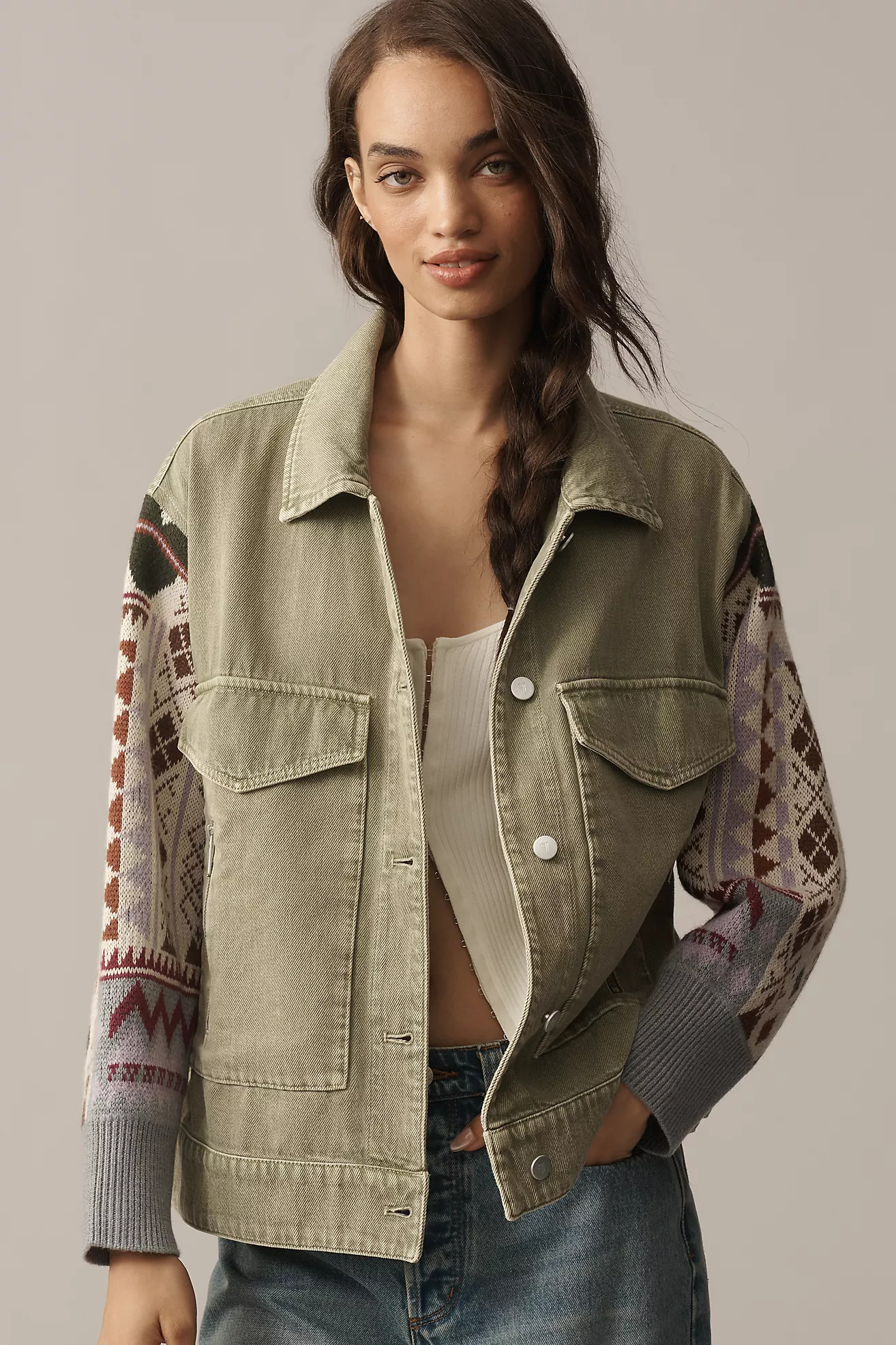 Pilcro Sweater Sleeve Utility Jacket | Anthropologie (US)