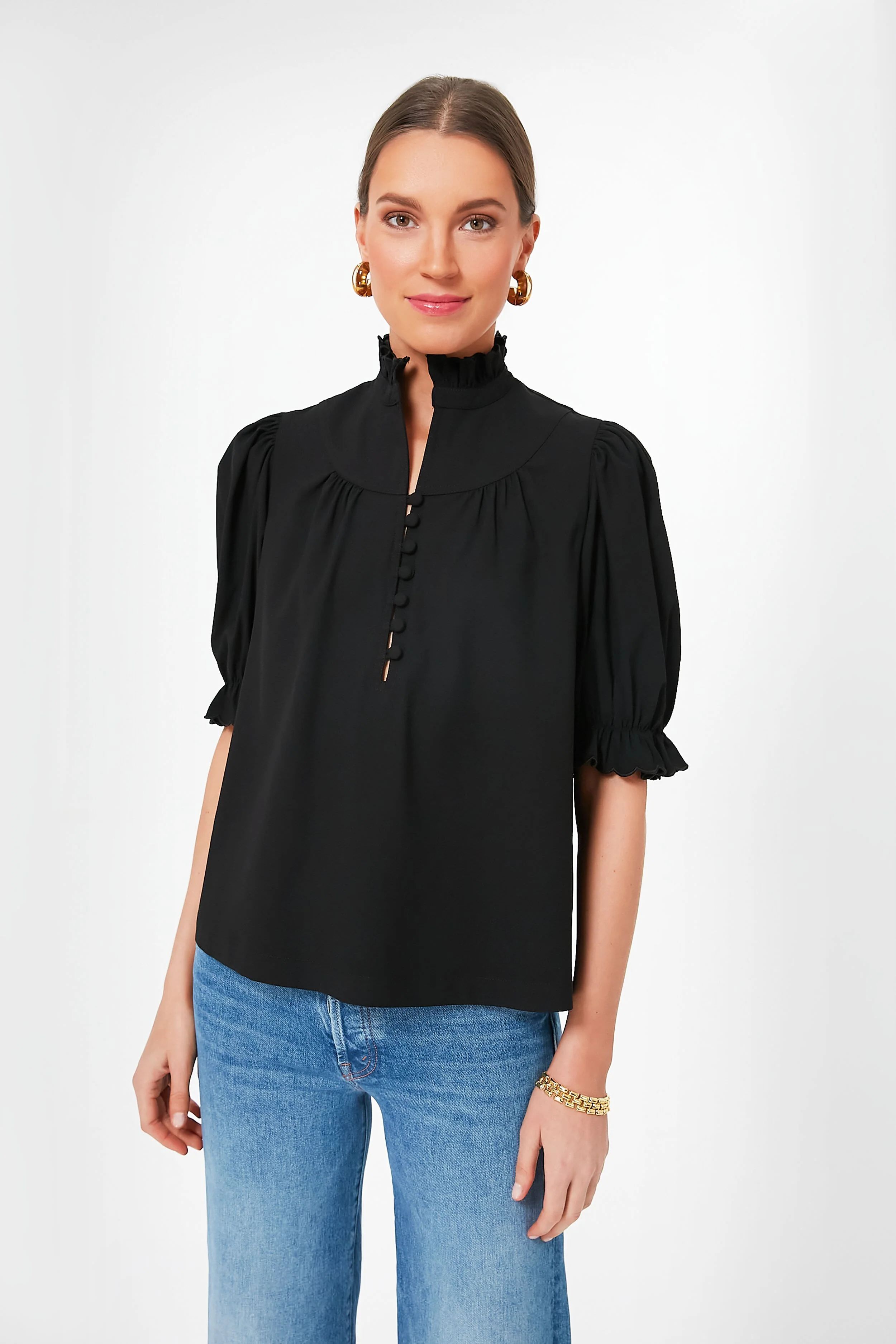 Black Selena Blouse | Tuckernuck (US)