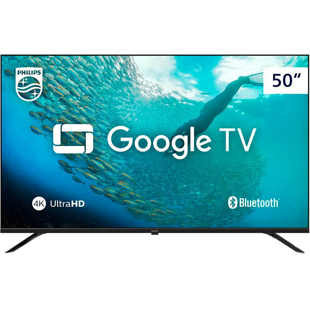 Smart TV LED 50" Ultra HD 4K Philips 50PUG7019 com Google TV, Comando de Voz, Wi-Fi, Entradas HDM... | Casas Bahia (BR)