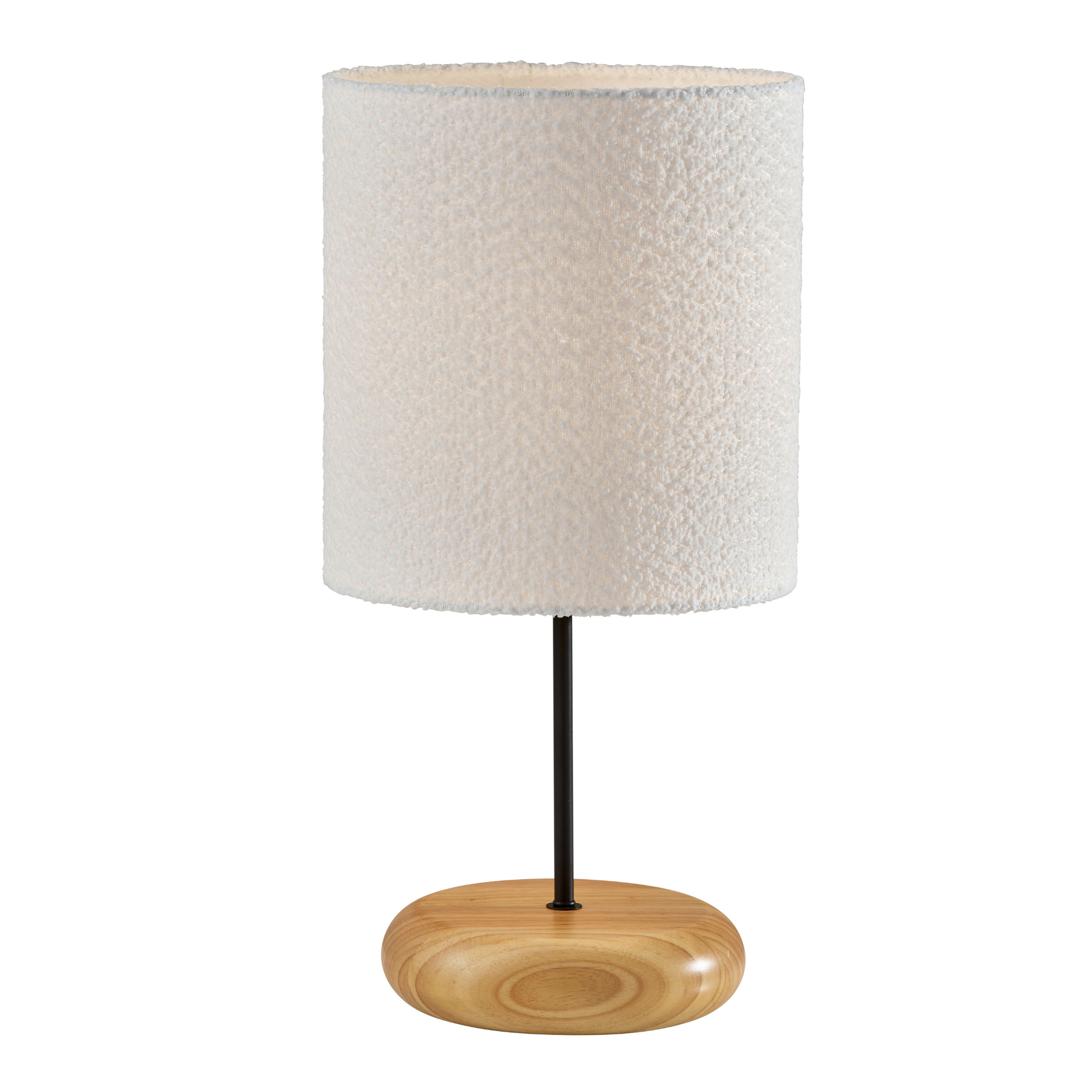 Archie Natural Wood and Boucle Table Lamp | World Market