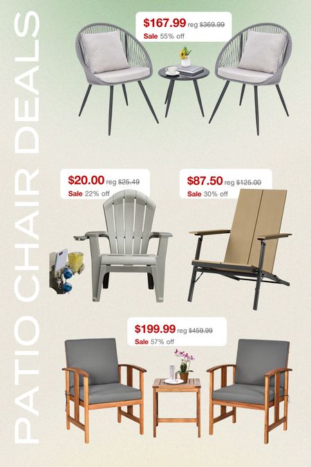 Patio chair deals!

#LTKsalealert #LTKhome