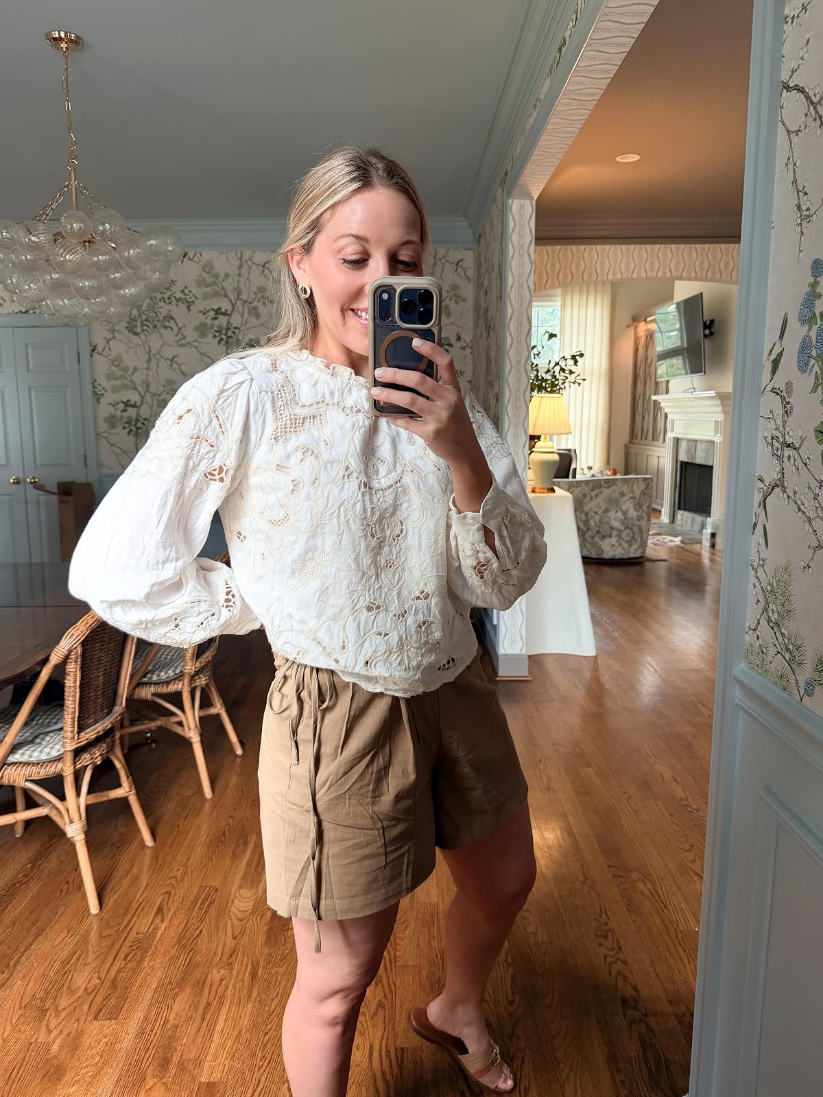 Loving these new linen shorts! Comes in 4 colors & with elastic back band, button closure and front pleats for a tailored and chic look. Runs true to size. Wearing M #amazonfinds 

 #LTKdayinmylife #LTKootd #LTKmomlife
