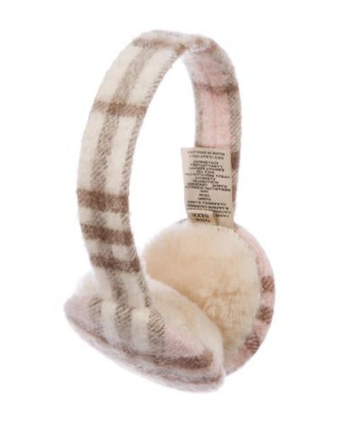 Burberry Printed Cashmere Earmuffs Pink | The RealReal