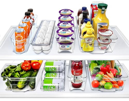 Sorbus Fridge Organizer Bins – Set of 8 Refrigerator Organizers and Storage Containers, Stackable Freezer Bins and House Essentials for New Home, BPA-Free Pantry Drawer Organizers | Amazon (US)