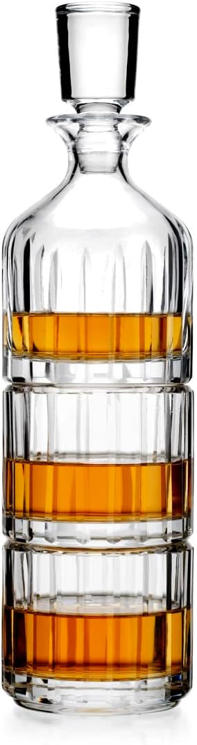 Godinger Stackable Whiskey Decanter and Whisky Glasses for Liquor Scotch Bourbon or Wine Parralle... | Amazon (US)