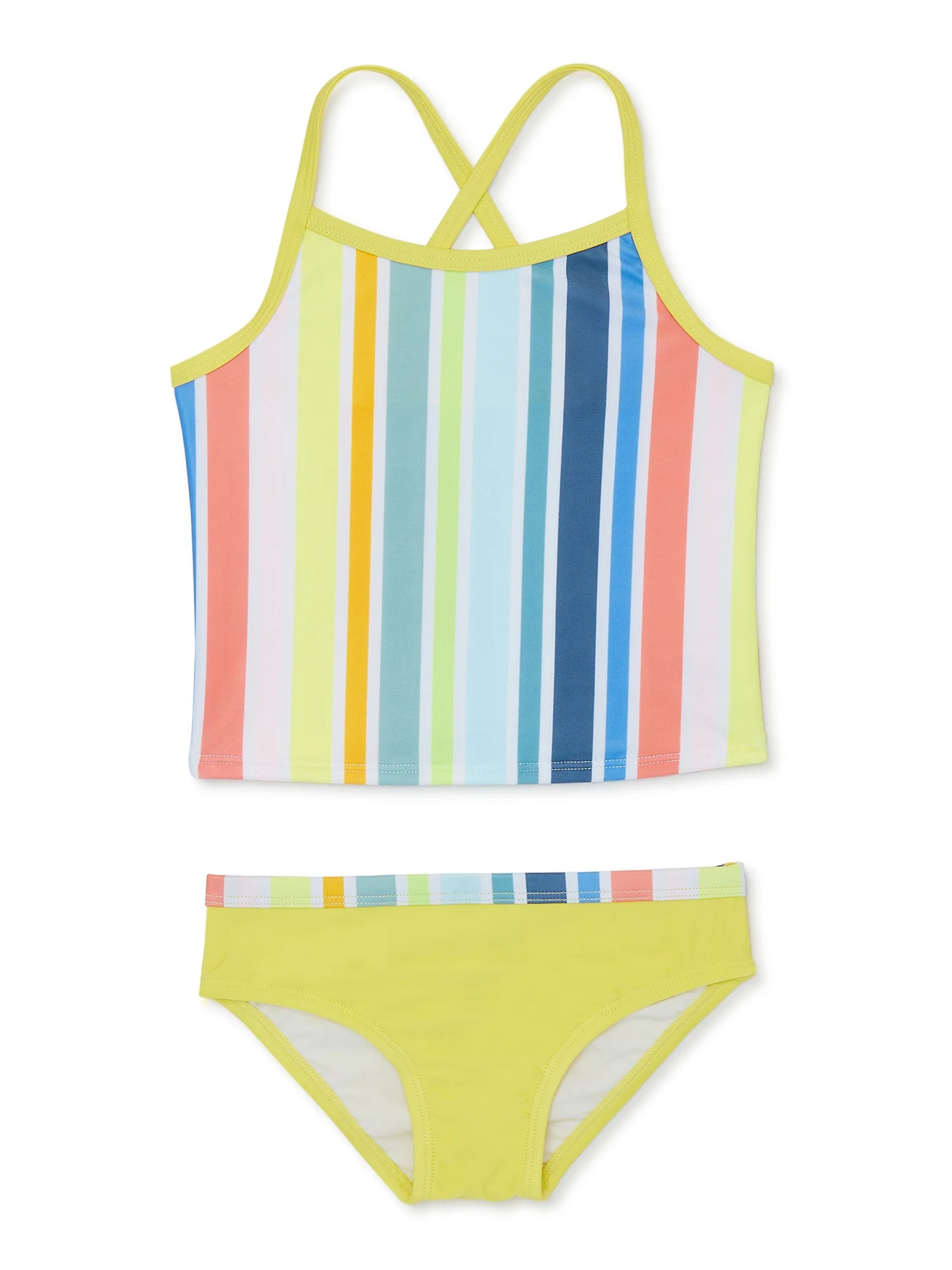 Wonder Nation Baby and Toddler Girl Strappy Tankini, Sizes 12M-5T - Walmart.com | Walmart (US)