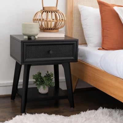 Linon Maggie 18" 1 Drawer Nightstand, Black | Ashley Homestore