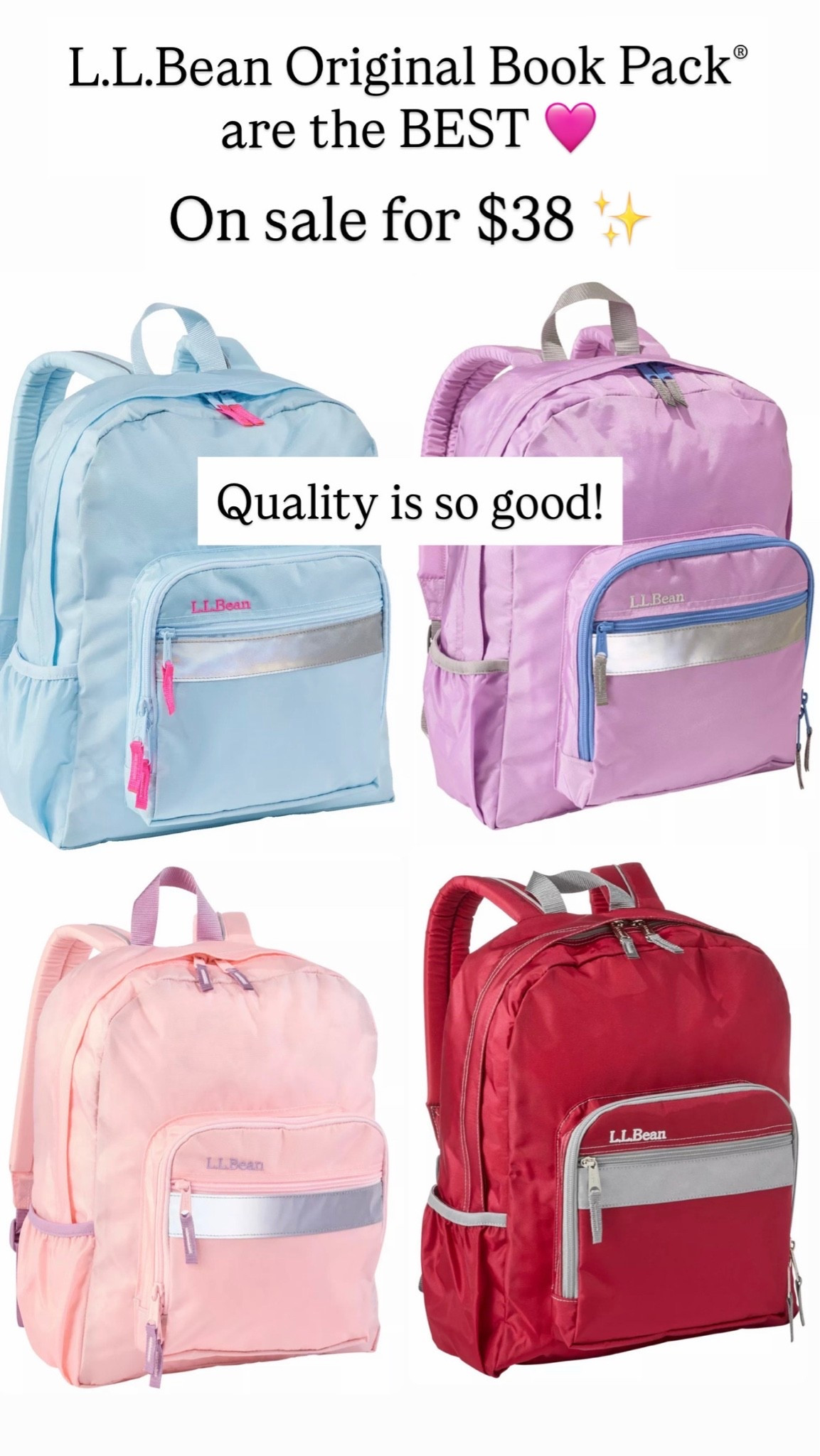 L.L.Bean backpacks are on sale right now

#LTKKids #LTKSaleAlert