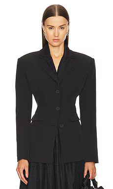 Helsa Recycled Twill S Curve Jacket in Black from Revolve.com | Revolve Clothing (Global)