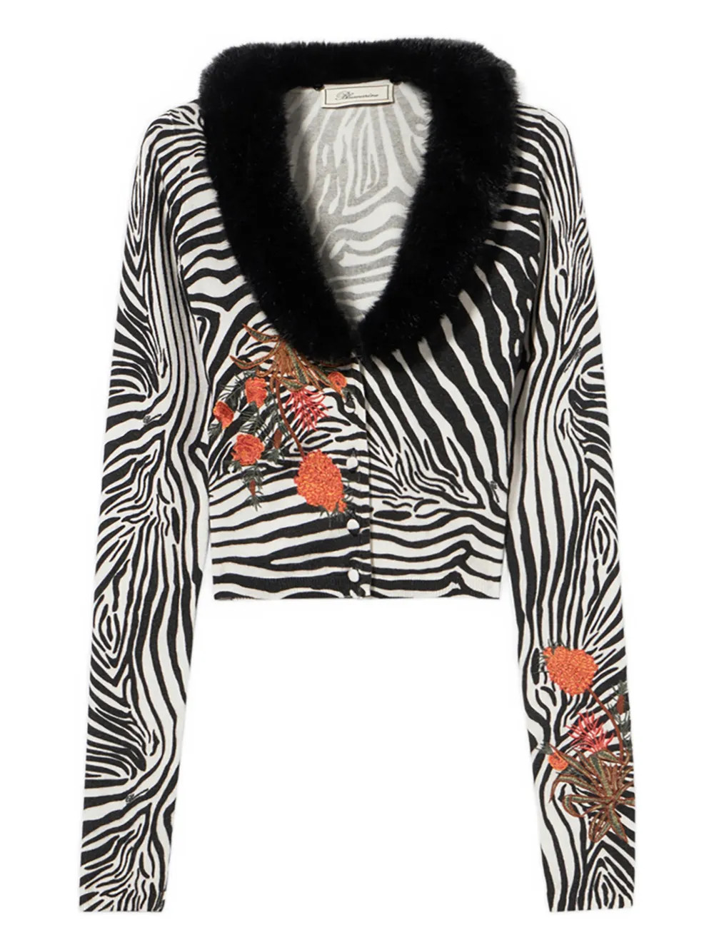 zebra-pattern cardigan | Farfetch Global