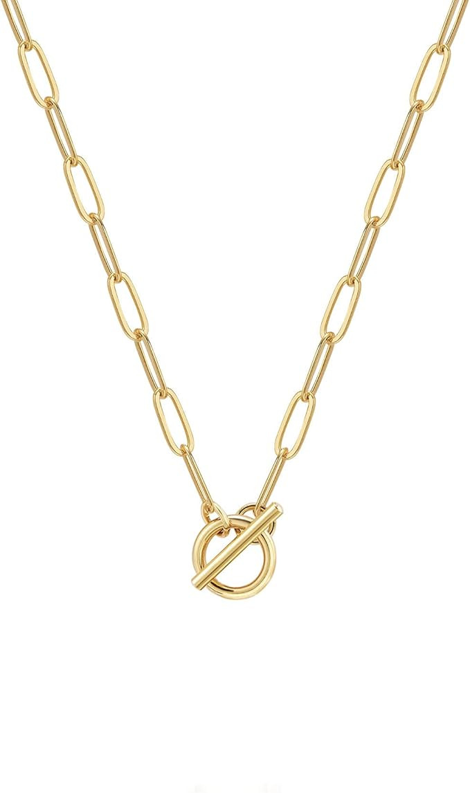 Dainty Layered Necklaces for Women Real Gold Plated Coin Choker Necklace Women Jewelry | Amazon (US)
