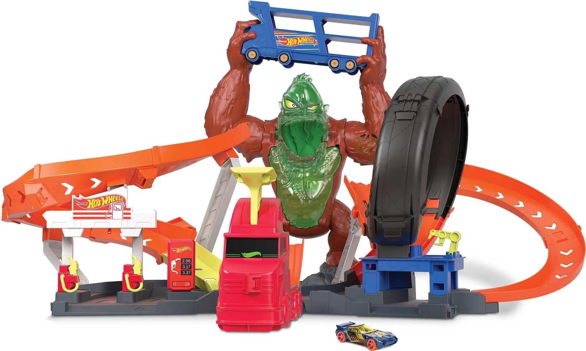 Hot Wheels toxic Gorilla Slam Playset with Lights & Sounds for Kids 5 Years & Older | Walmart (US)