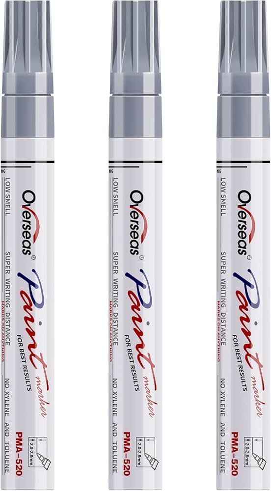 Permanent Paint Markers Pens - 3 Pack Silver Oil Based Paint Pens, Medium Tip, Quick Drying and W... | Amazon (US)