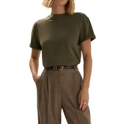 Favorite Daughter The Everyday Organic Cotton T-Shirt in Espresso at Nordstrom, Size X-Small | Nordstrom