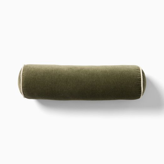 Classic Cotton Velvet Bolster Pillow | West Elm (US)