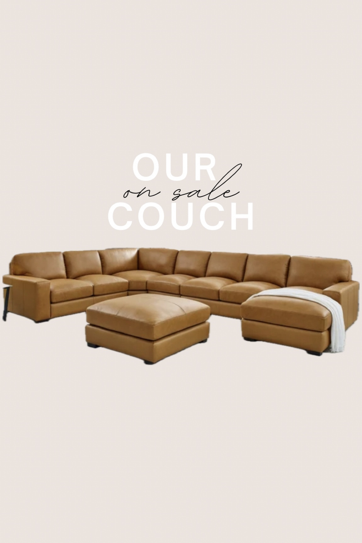Our couch on sale! I love the caramel / cognac color! ✨

#LTKhome #LTKsalealert #LTKfamily