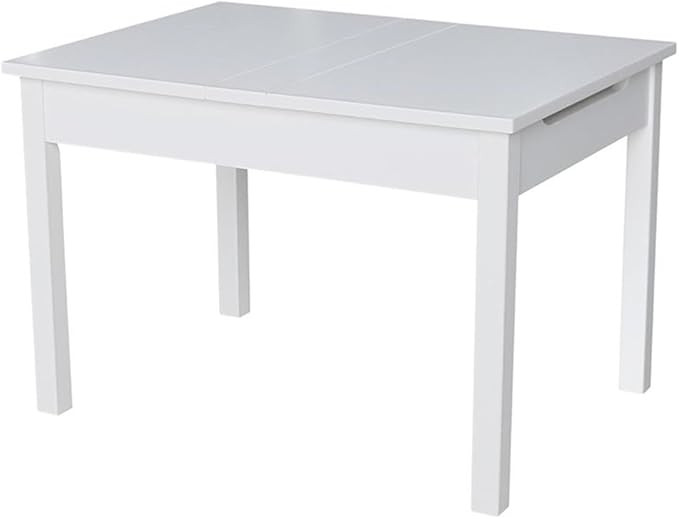 Amazon.com: International Concepts Table With Lift Up Top For Storage, White : Home & Kitchen | Amazon (US)