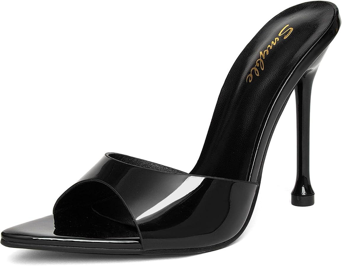 Women's Stiletto Heels Sandals - Summer Open Toe Slip-On Dress Shoes for Weddings/Parties/Daily W... | Amazon (US)