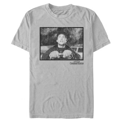 Men's National Lampoon's Christmas Vacation Clark Griswold Light Up  T-Shirt - Silver - Medium | Target