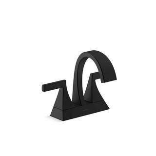 KOHLER Katun 4 in. Centerset 2-Handle Bathroom Faucet in Matte Black K-R78038-4D-BL - The Home De... | The Home Depot