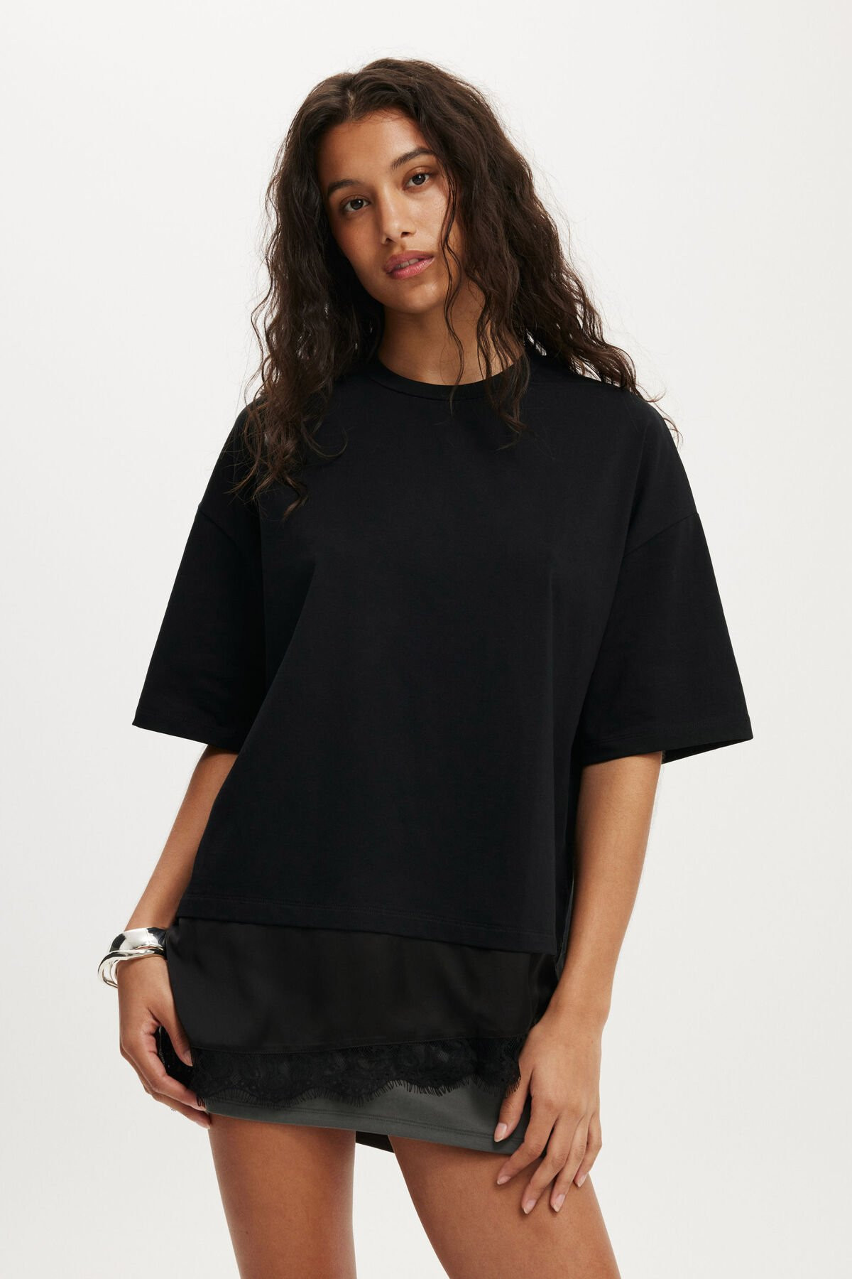 Satin Layered Tshirt | Cotton On (ANZ)