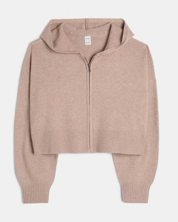 Women's Gilly Hicks Sweater-Knit Zip-Up Hoodie | Women's Clearance | HollisterCo.com | Hollister (US)
