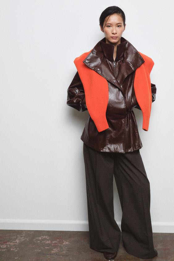 ZW COLLECTION FAUX LEATHER JACKET | Zara US