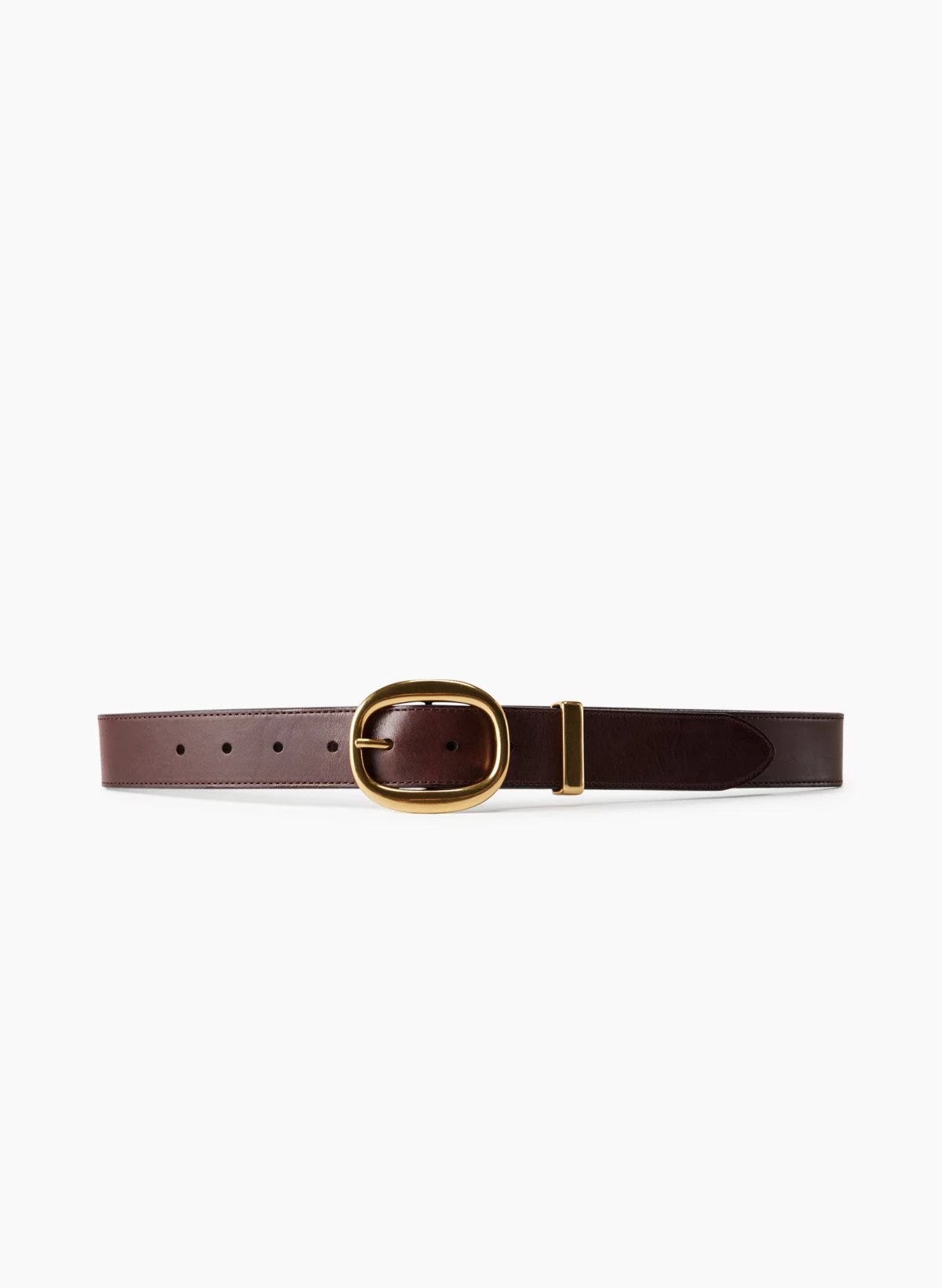 LIFETIME SOLID BRASS LEATHER BELT | Aritzia