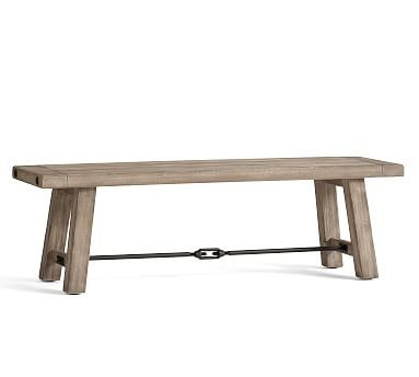 Benchwright Dining Bench, Gray Wash | Pottery Barn (US)