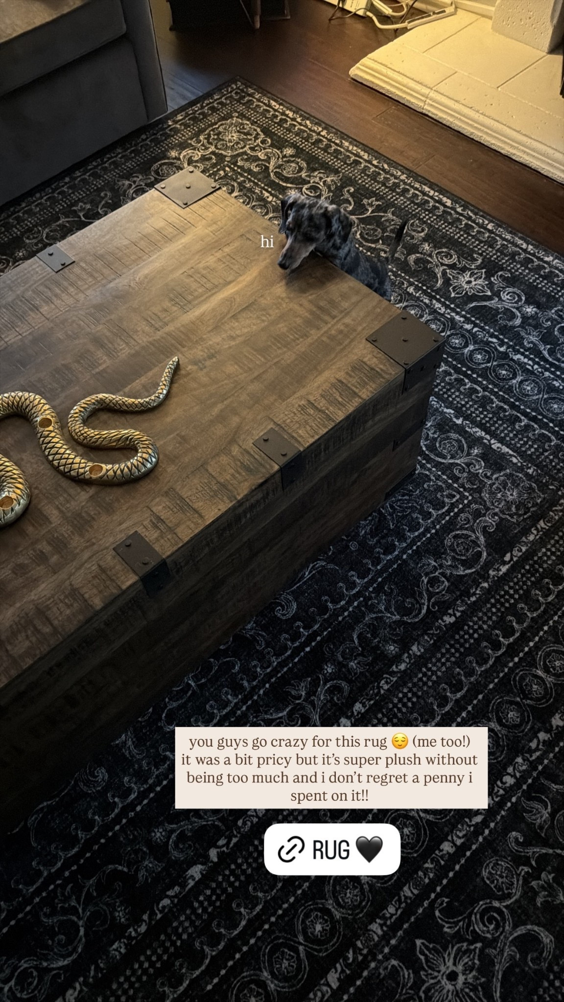 you guys go crazy for this rug 😌 (me too!)
it was a bit pricy but it’s super plush without being too much and i don’t regret a penny i spent on it!! hi @ruggable