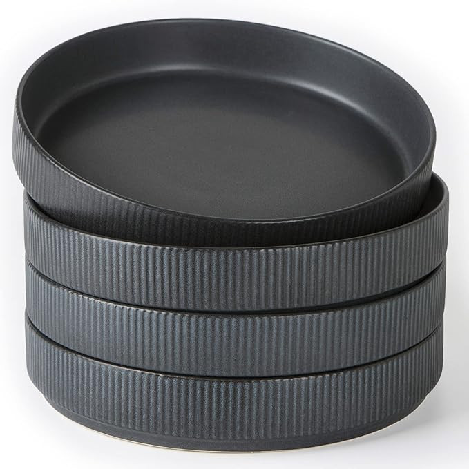 famiware Star 8.25" Pasta Bowls, Large Dinner Bowls Set of 4, Salad Bowl Plates, Shallow Bowls fo... | Amazon (US)