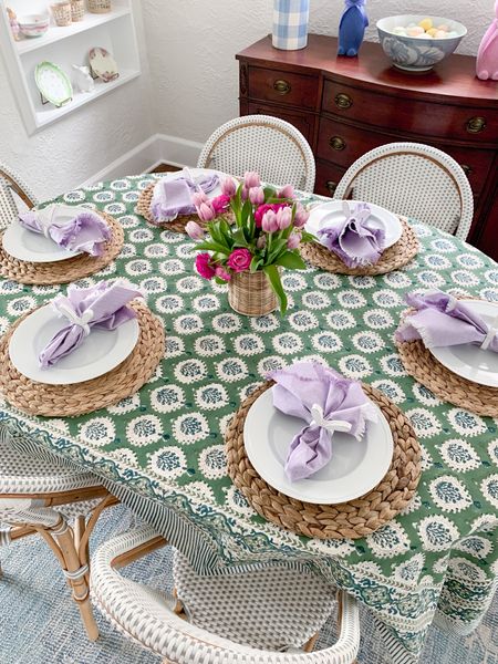 Easter tablescape from amazon!  Affordable home decor, coastal grandmillenial home decor 

#LTKparties #LTKhome #LTKSeasonal