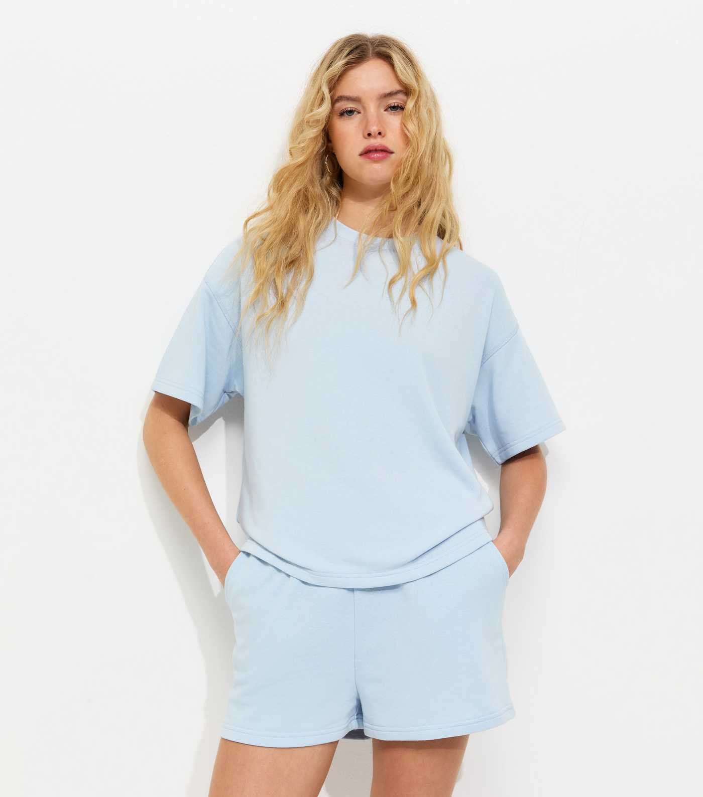Light Blue Jersey Jogger Shorts | New Look | New Look (UK)