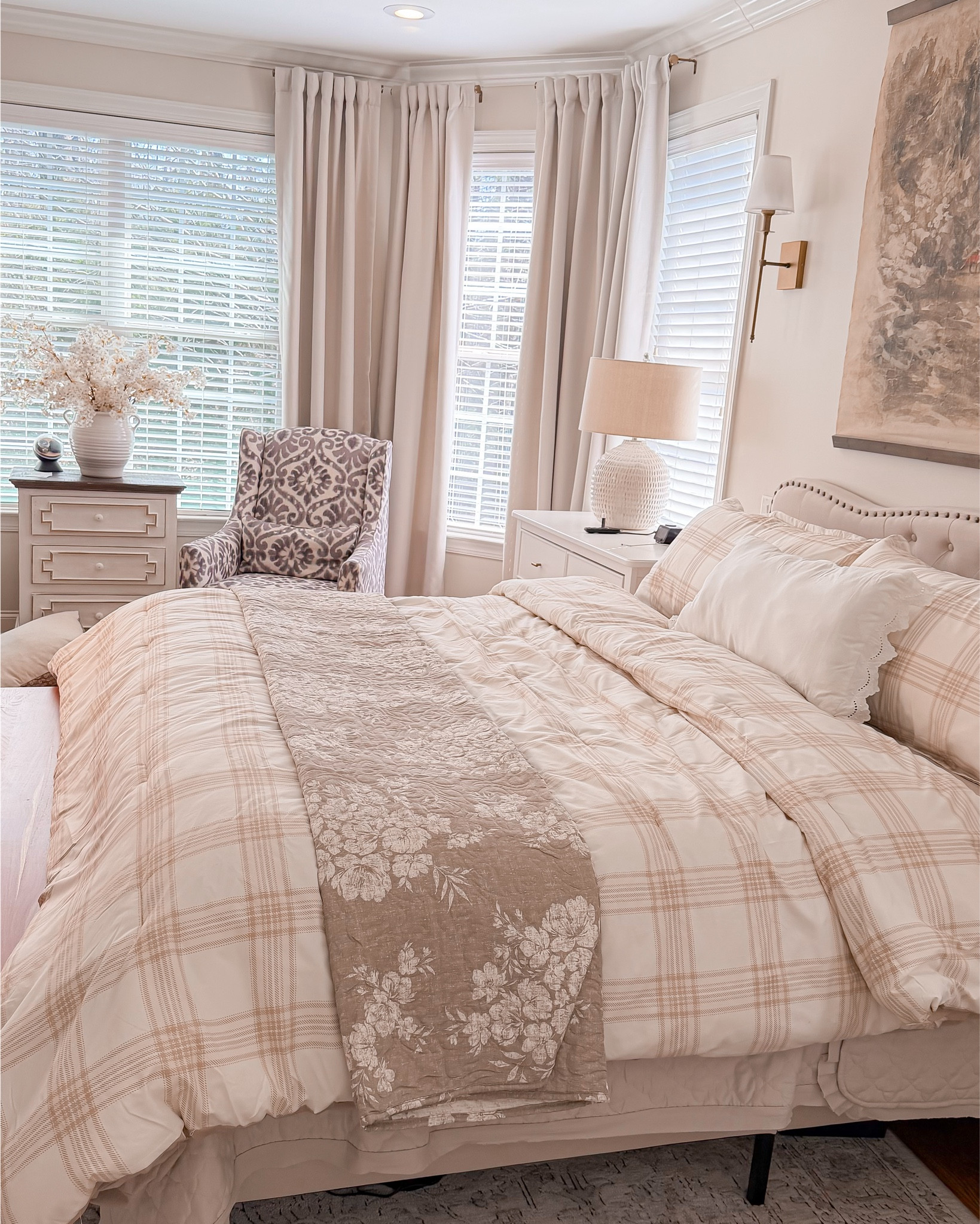 Bedroom refresh for spring. 
My mattress is :	Helix Sunset Elite - King / GlacioTex Elite Cooling Cover + CoolForce Layer
⭐️CODE: LTKWINTER ⭐️
 code will unlock 27% off.

#helixsleep #walmart @helixsleep 

#LTKSeasonal #LTKHome #LTKSpringSale