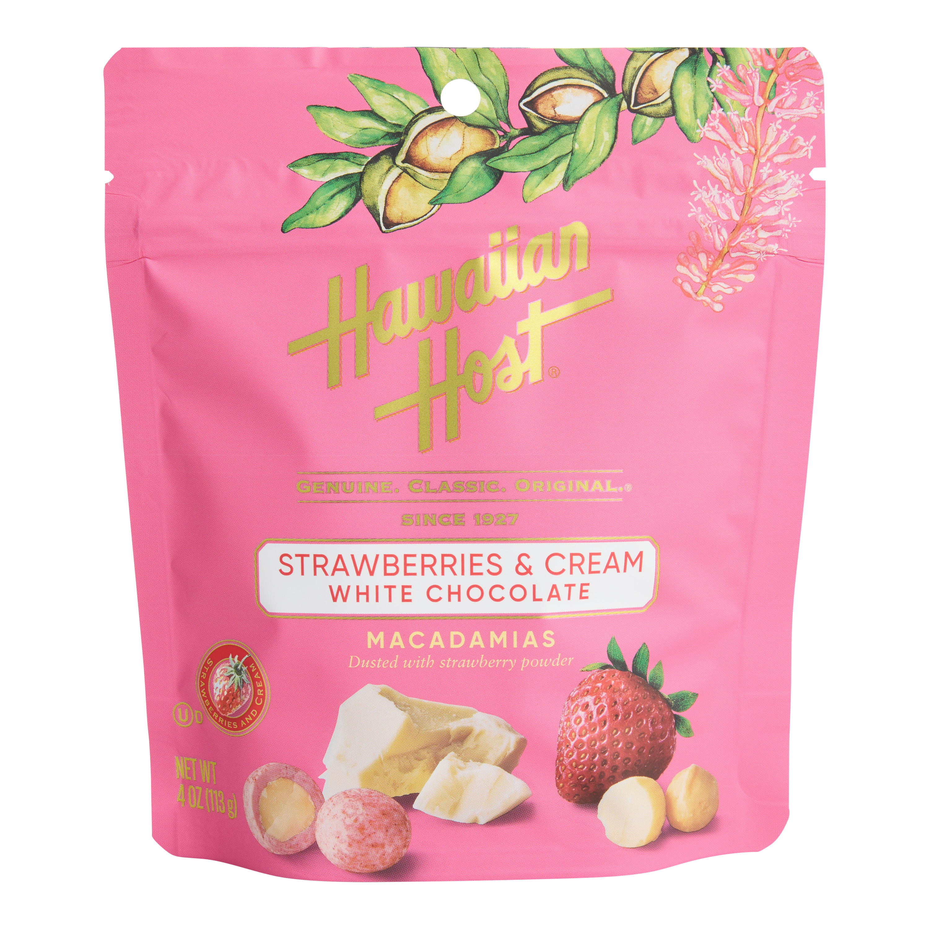 Hawaiian Host Strawberries & Cream White Chocolate Macadamia Nuts | World Market