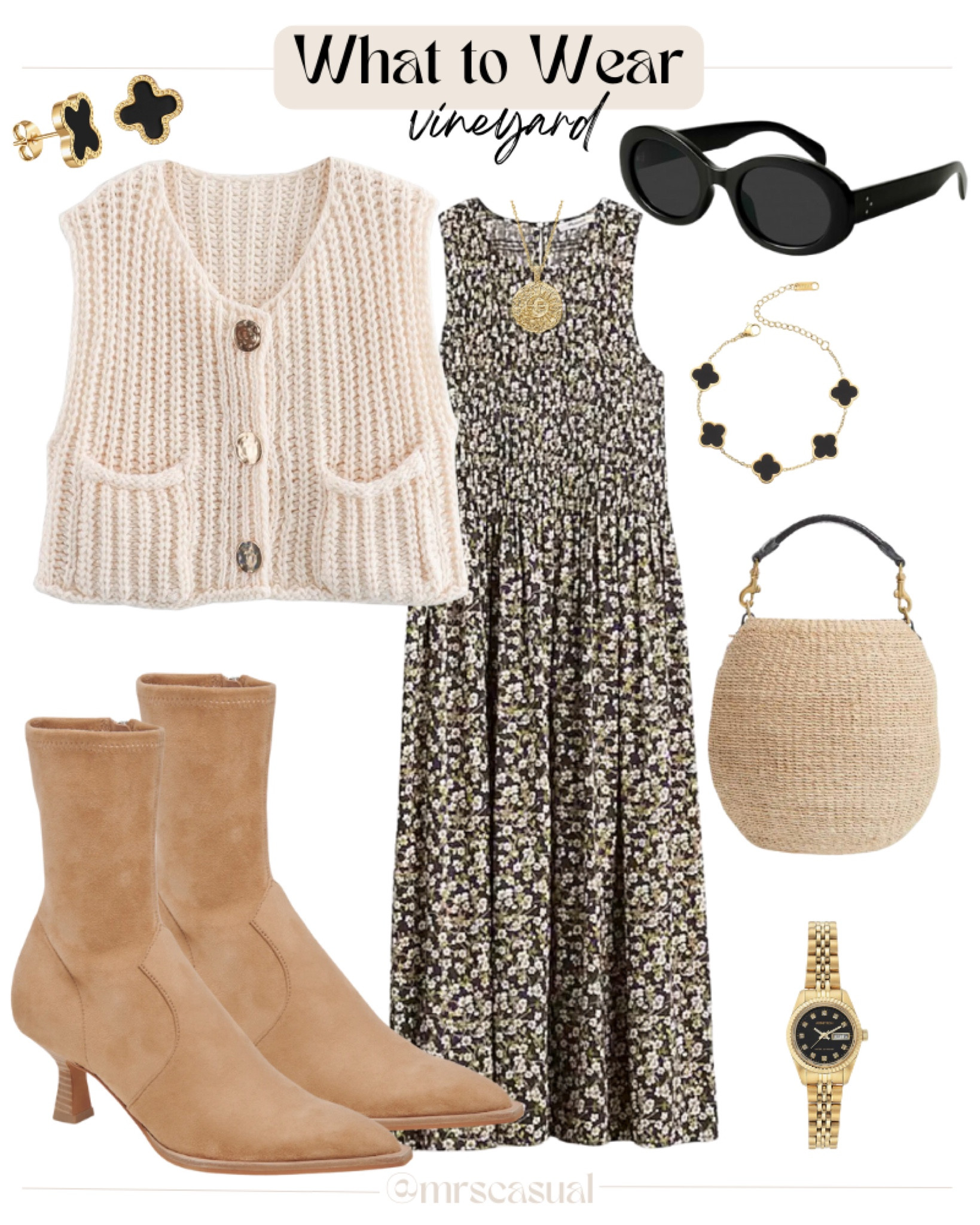 What to wear to a vineyard maxi dress and sweater vest outfit idea 

#LTKStyleTip #LTKFindsUnder100 #LTKSeasonal