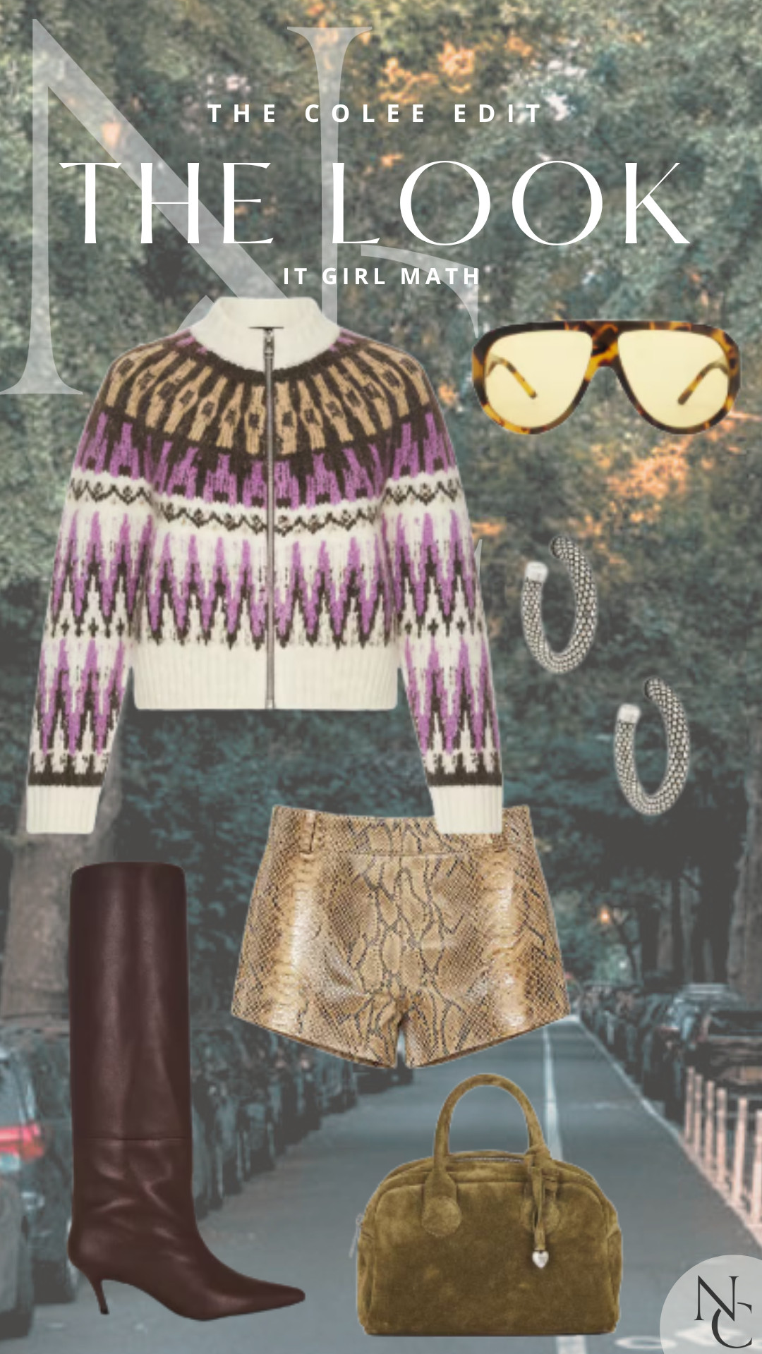 Fair Isle + snakeskin + suede + tall boots = It Girl Math. And somehow the answer is YES. 😂

I love taking something traditionally cozy and giving it a completely unexpected twist. The printed shorts, chocolate boots, suede bag and statement jewelry turn this sweater into an entire fashion moment.

The math is mathing. Shop the full look right here. 😉

#ItGirlStyle #FallTrends #StatementStyle #TheColeeEdit #LTKStyle 

 #LTKdayinmylife #LTKgrwm #LTKootd