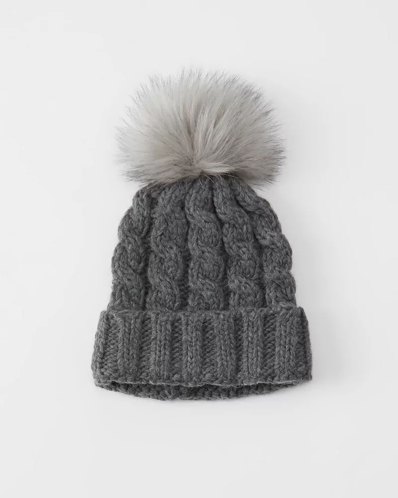 Pom-Pom Turn-Up Beanie | Abercrombie & Fitch US & UK