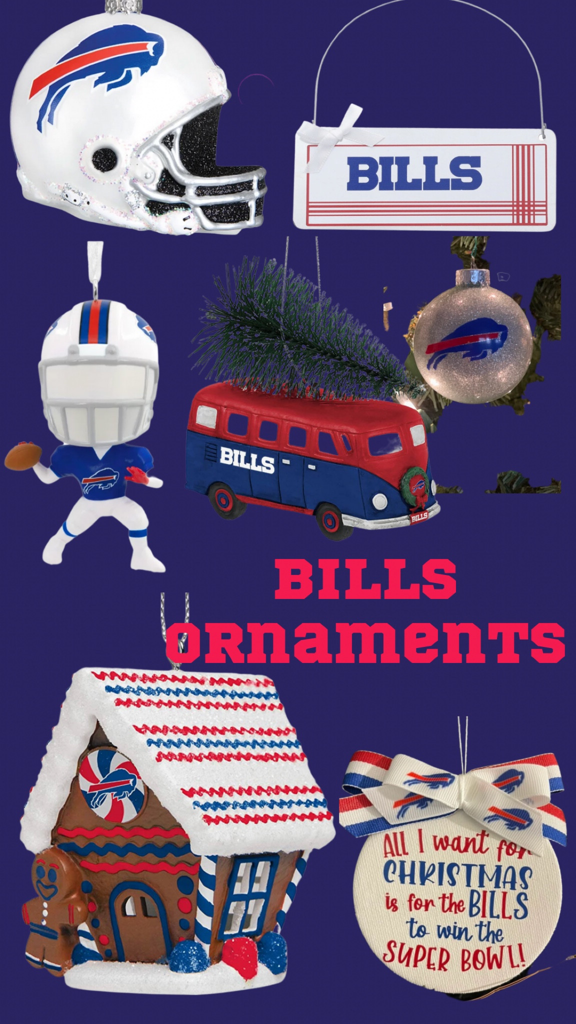 Buffalo bills football ornaments 

#LTKunder50 #LTKSeasonal #LTKHoliday