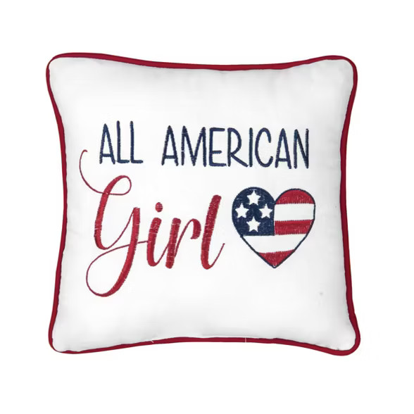 C&F Home All American Girl Embroidered Pillow | Target