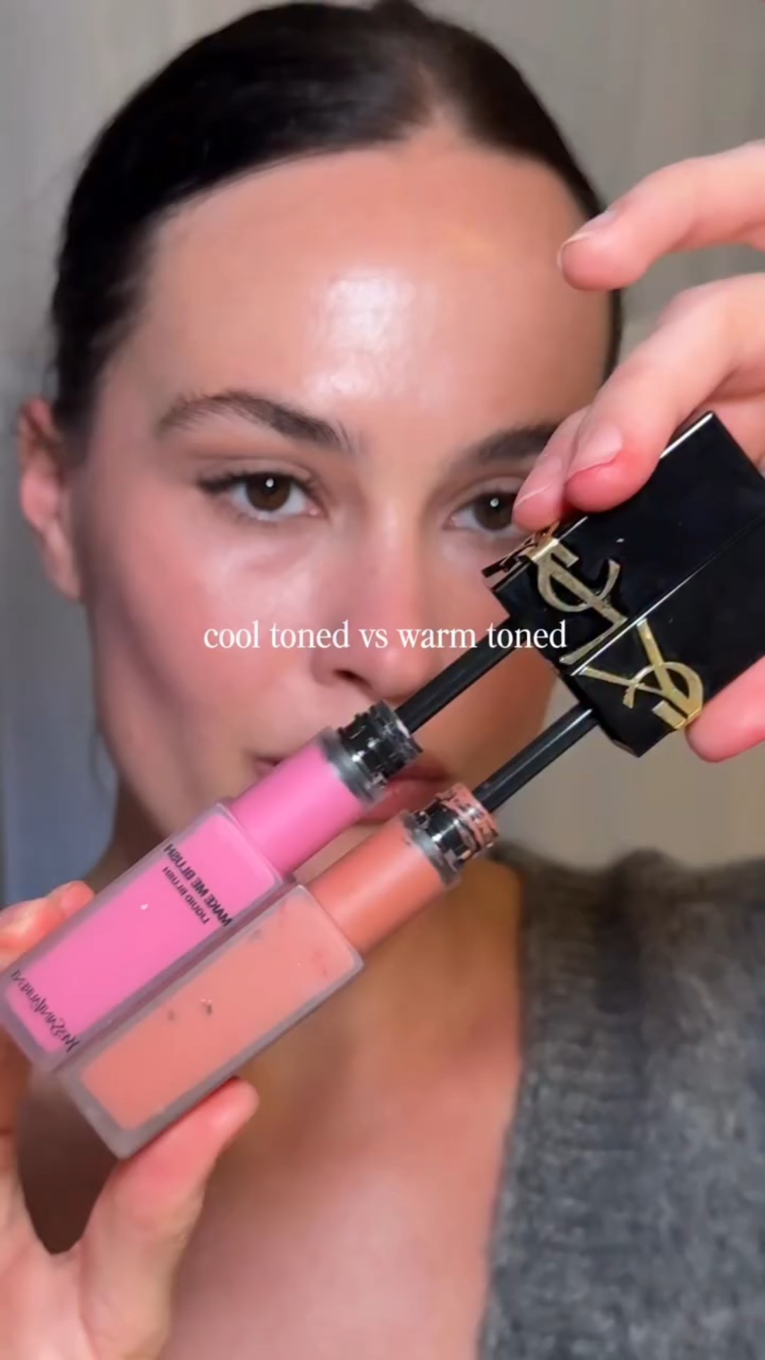 Recently discovered that I’m a cool-toned girl, but I still love how insanely pigmented these @yslbeauty blush shades are ✨ 

Products:
YSL Make Me Blush 12H Blurring Liquid Blush;
-66 Fuchsia Fling
-74 Hibiscus Heat

#yslbeauty #makemeblush #liquidblush #blushlover #makeup