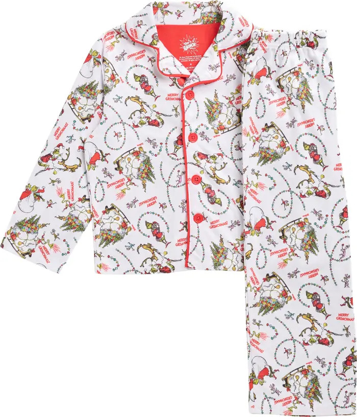 KOMAR Kids' The Grinch Merry Grinchmas Two-Piece Pajamas | Nordstromrack | Nordstrom Rack