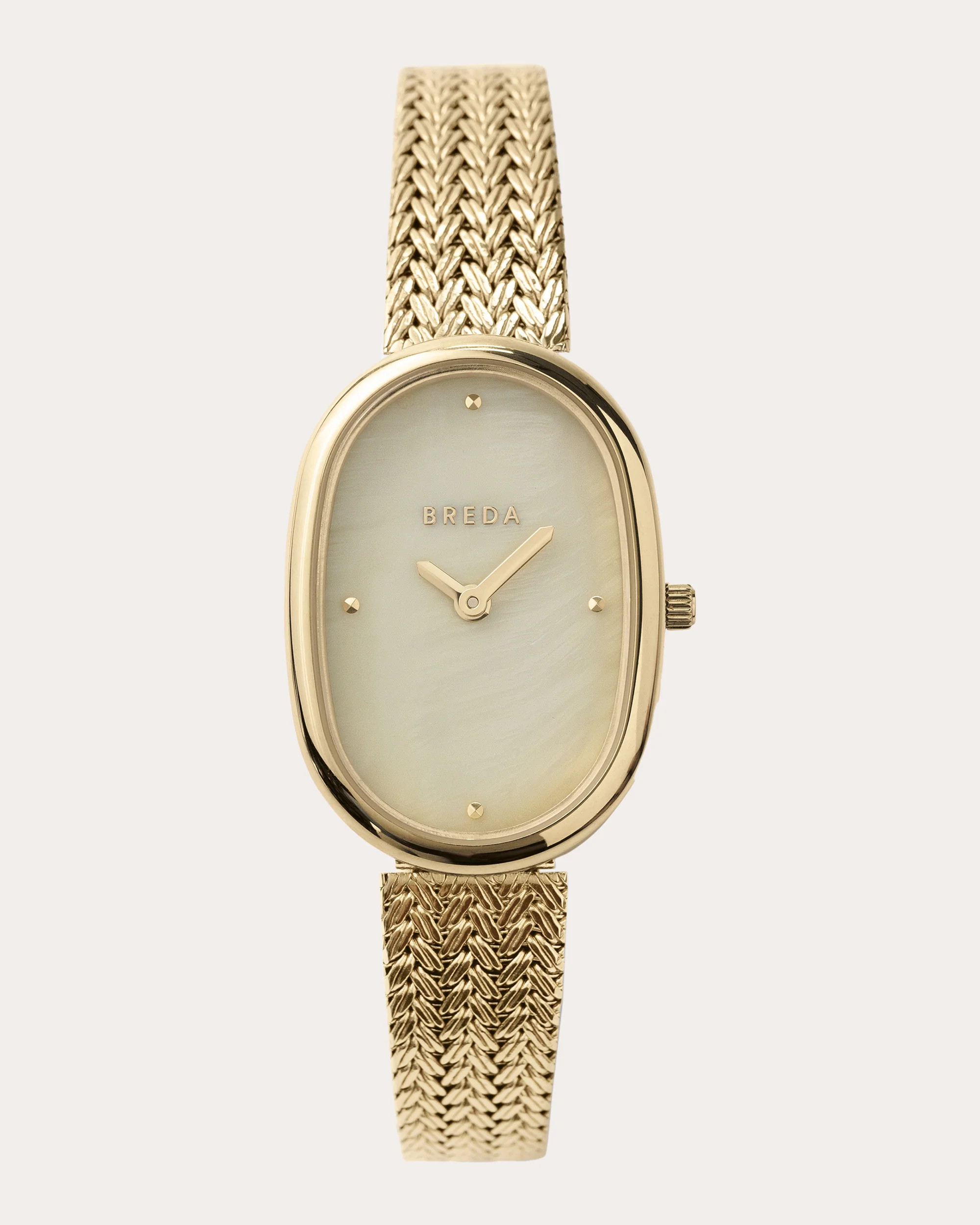 BREDA Women's Jane Tethered 18K Gold-Plated Stainless Steel and Mother of Pearl Watch | Olivela